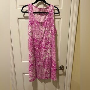 Lilly Pulitzer hot pink 100% cotton summer dress. New with tags
